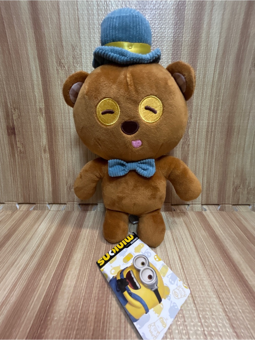 NWT Minions Tim The Bear Gentleman Plush Sega Japan Blue Hat - Picture 6 of 14